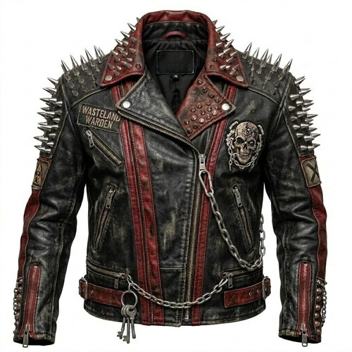 Giacca punk pelle nera - punk,