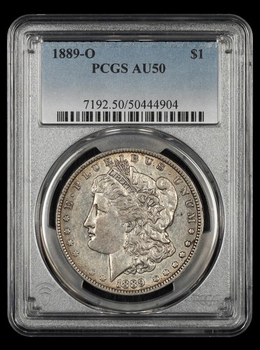 1889 pcgs au 50 - $1, au-50