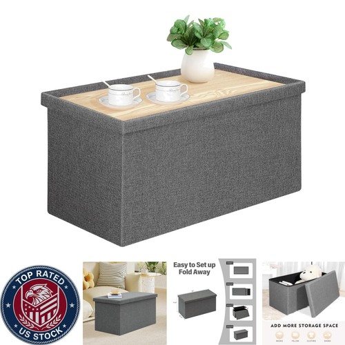Pouf grigio multifunzione con