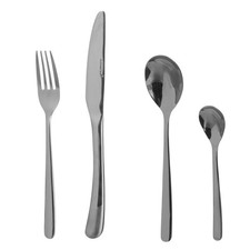 Set 24 posate Charlotte in acciaio inox argento