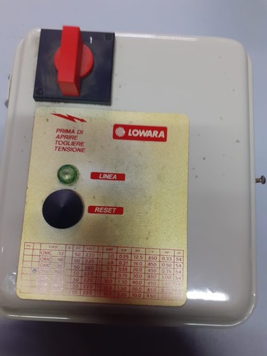 Quadro elettrico tipo omc 100 - tipo,