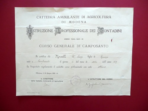 Diploma cattedra ambulante - diploma,