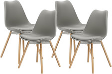 Sedie Cucina Set Da 6, Sedie Sala Da Pranzo Moderne Con Gambe in Legno Massello 