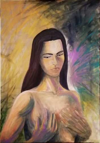Ritratto donna dipinto - donna,