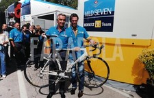 Foto vintage Gp San Marino, Briatore, Cipollini, 2002, stampa 20 x 30 cm