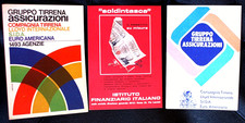 3 CARTOLINE PUBBLICITARIE ASSICURAZIONI LOTTERIE NAZIONALI  anni '60