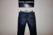 Jeans Dolce&Gabbana Black Label 14GOLD logo placca sbiadito 46-48 IT 34 US MadeInIT