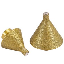 1x(2PZ Punta per smussatura diamantata per smerigliatrice angolare M10 38mm 50 m9310