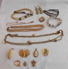 LOTTO 12 PEZZI BIGIOTTERIA VINTAGE USATA ADATTA ANCHE PER I MERCATINI