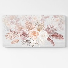 Quadro Shabby Chic con Fiori |Q1182| Stampa su Tela Elegante per Arredo Casa