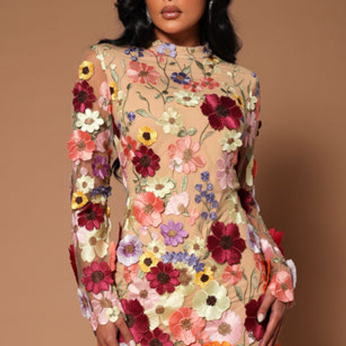 Floral dress sheer - –,
