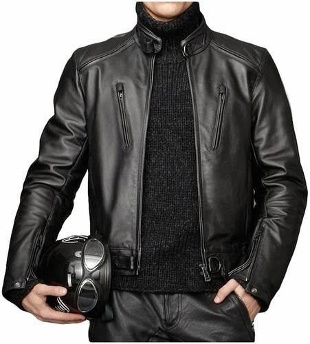 Giacca moto uomo nera vera - moto,