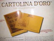 CARTOLINA IN ORO CITTA' DEL