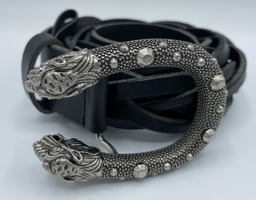 Gucci dragon black leather - gucci,