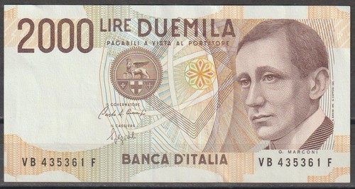 Banconota 2000 lire - , g.marconi