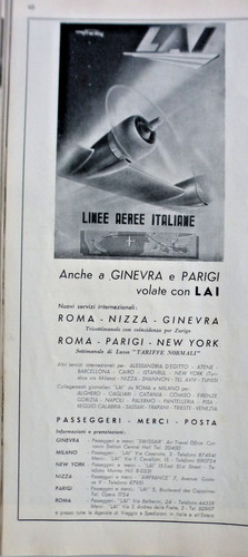 Pubblicità 1952 lai linee - pubblicità,