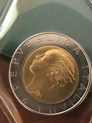 Moneta fdc italia 500 lire - moneta,