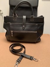 Borsa / cartella da lavoro donna - pelle nera marca Zippo - a mano e a tracolla