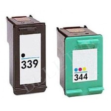 2 CARTUCCE PER HP 339 HP 344 PHOTOSMART 2570 2575 D5145 8030 8350 8750 2710 BL