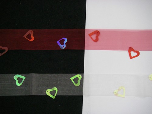 Nastro organza metri - organza, rosso