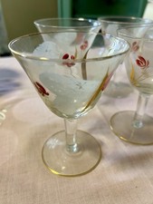 Bicchieri vintage anni 50 Decoro Oro