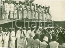 1928 NAPOLI Consegna bandiera cacciatorpediniere NICOTERA *Fotografia