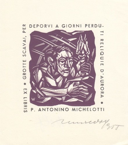 Exlibris bookplate holzschnitt - exlibris,