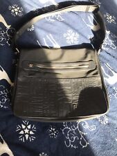 Bikkembergs Borsa A Tracolla in Pelle e Tessuto Colore Nero