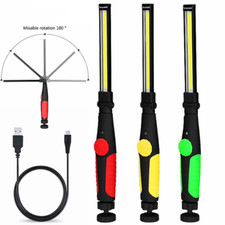 2PZ TORCIA LAMPADA DA LAVORO CALAMITA PORTATILE LED RICARICABILE OFFICINA PESCA