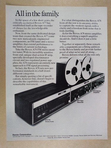 1972 revox a76 - revox, sintonizzatore