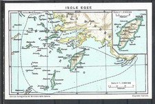 1930  ISOLE EGEE CARTINA