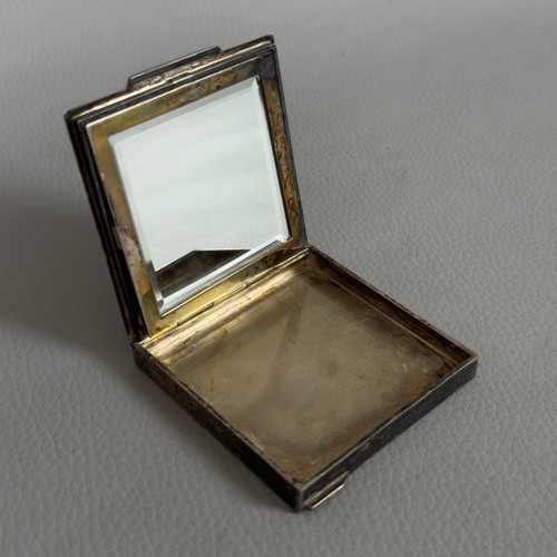 Scatola porta cipria argento - porta,