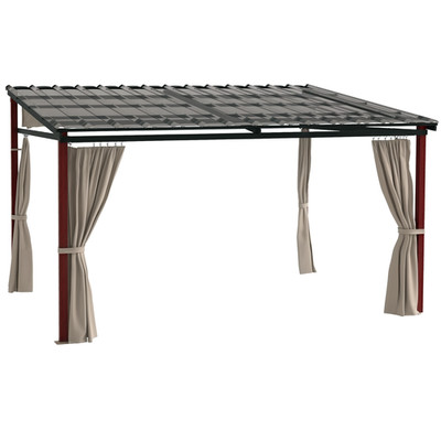 Pergola con tende laterali - con,