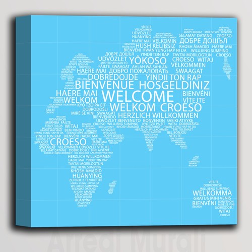 Quadro moderno welcome - moderno,
