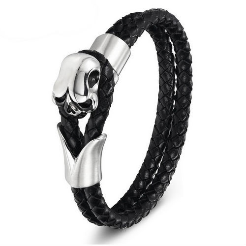 Bracciale per uomo pelle - bracciale, in