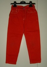 BENETTON JEANS PANTALONI BAMBINA TAGLIA 30 = 4 ANNI ROSSO NUOVI