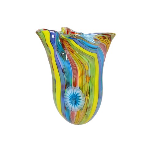 Vaso colorato vetro soffiato