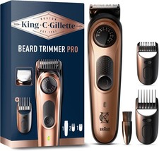 King C. Gillette RASOIO ELETTRICO BARBA PRO, 40 IMPOSTAZIONI Di LUNGHEZZA
