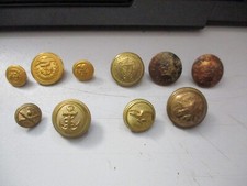 WWII lotto 10 bottoni militari