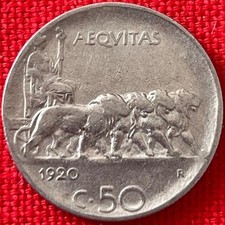 1920 Italia 50 Centesimi bordo