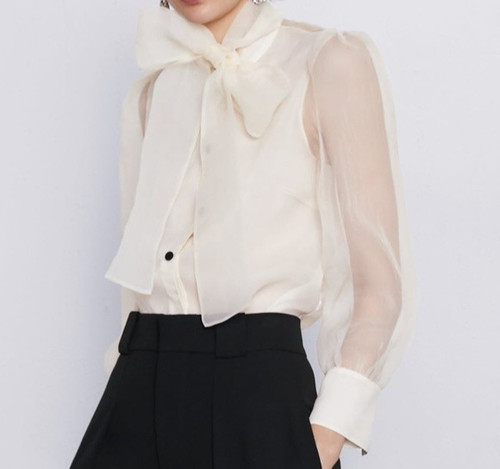Zara camicetta organza - zara,
