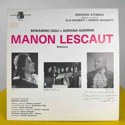 Beniamino gigli manon - beniamino,
