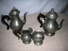 SERVIZIO TE/THE CAFFE' IN PELTRO FIN PEWTER ANTICO