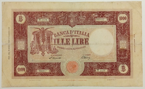 1000 lire 1947 bb - lire,