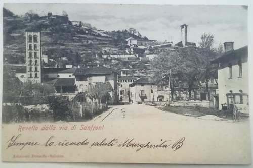 Cartolina revello via - cartolina,