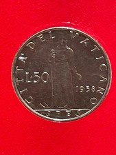 VATICAN 50 Lire Coin 1958 POPE