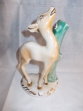 STATUA SCULTURA FIRMATA F. MORI STILE LENCI MANNA CERAMICA PORCELLANA CERBIATTO