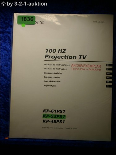 Sony manuale istruzioni kp - sony,