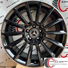 4 CERCHI IN LEGA ORIGINALI RAGGIO 19 MERCEDES CLASSE A B  NERO BORDO SPAZZOLATO
