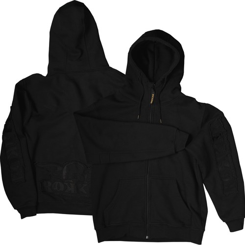 Hoody rokker zip nero taglia - rokker,